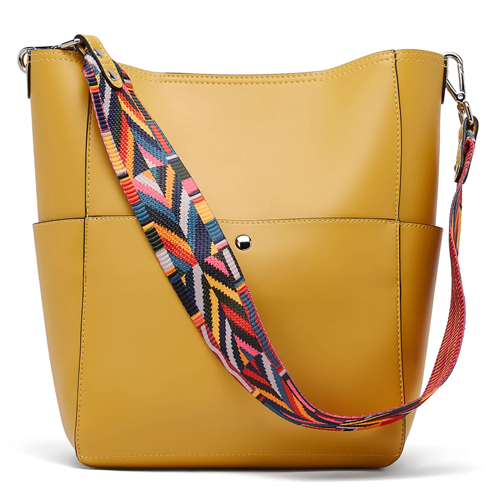 Bucket Bag for Women Vegan Leather | With 2 Shoulder Straps - Image 33