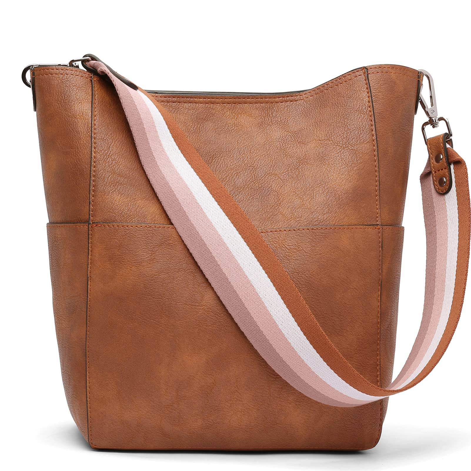 Bucket Bag for Women Vegan Leather | With 2 Shoulder Straps - Image 40