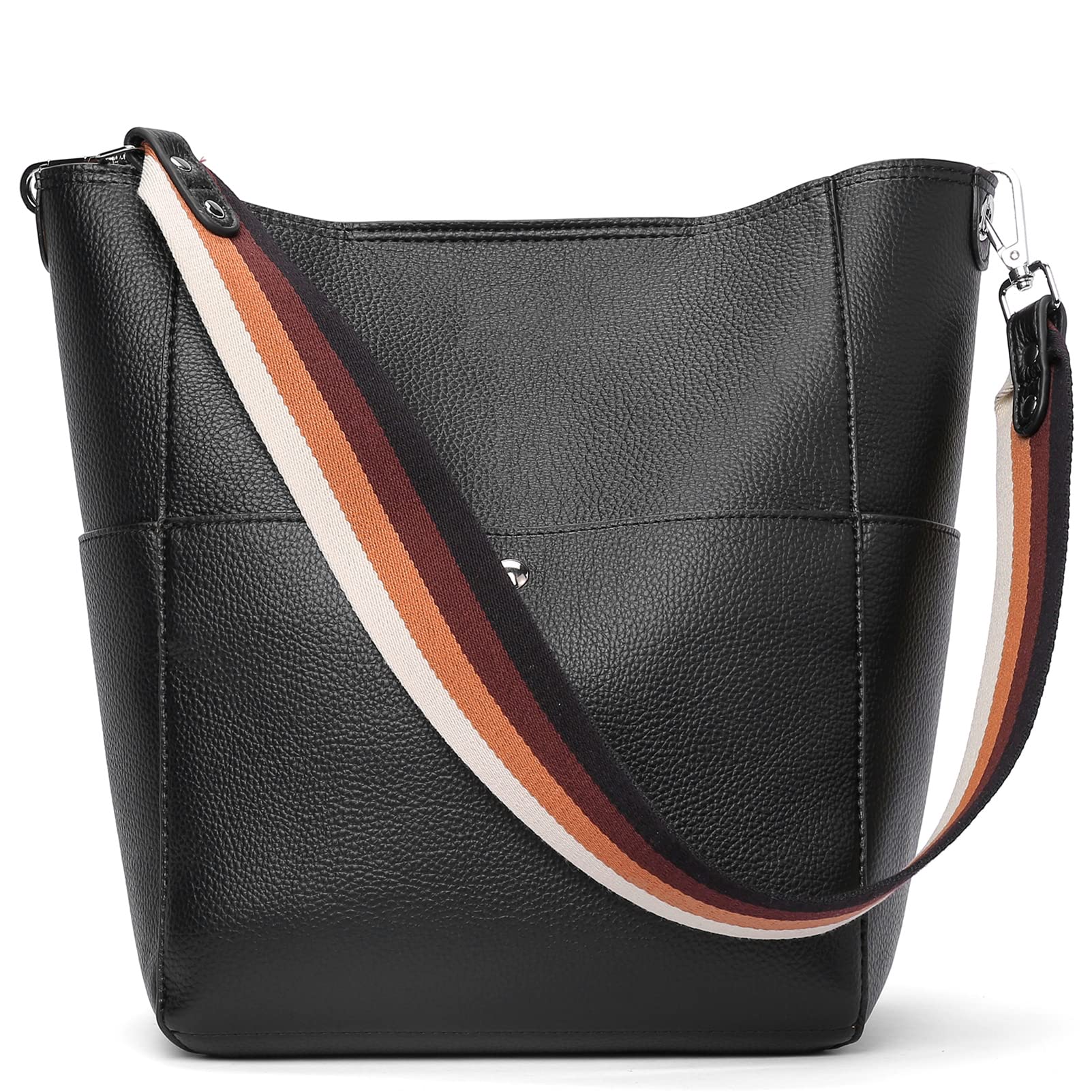 Bucket Bag for Women Vegan Leather | With 2 Shoulder Straps - Image 46