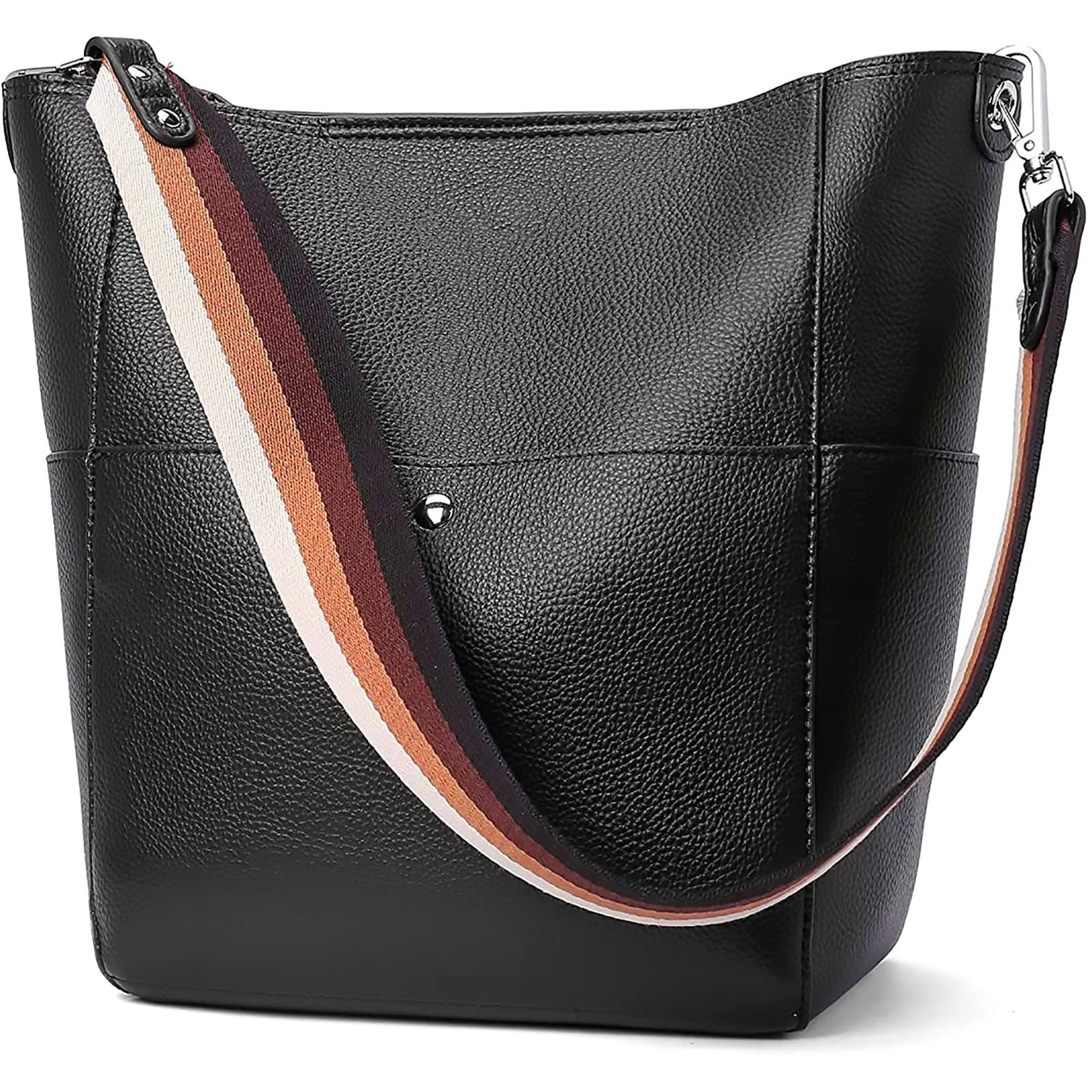 Bucket Bag for Women Vegan Leather | With 2 Shoulder Straps - Image 47