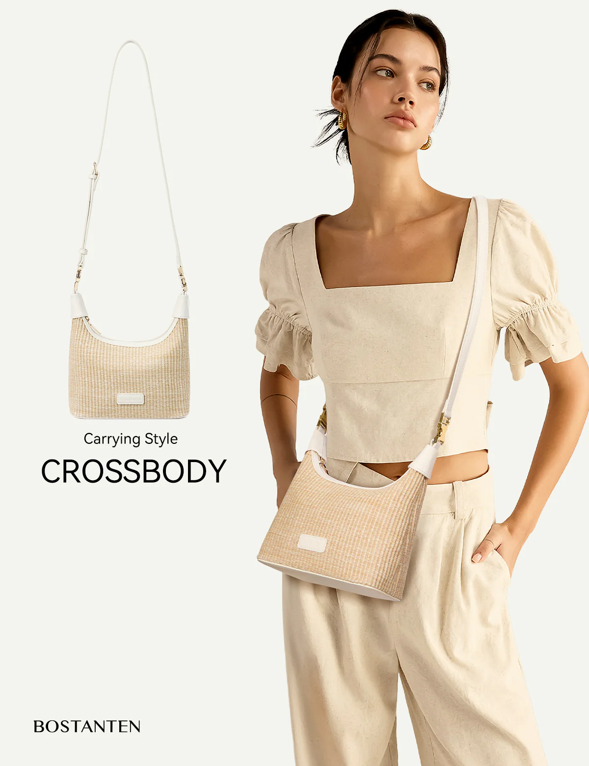 Cruze Raffia Clutch & Crossbody Bag – Convertible DIY Belt - Image 17