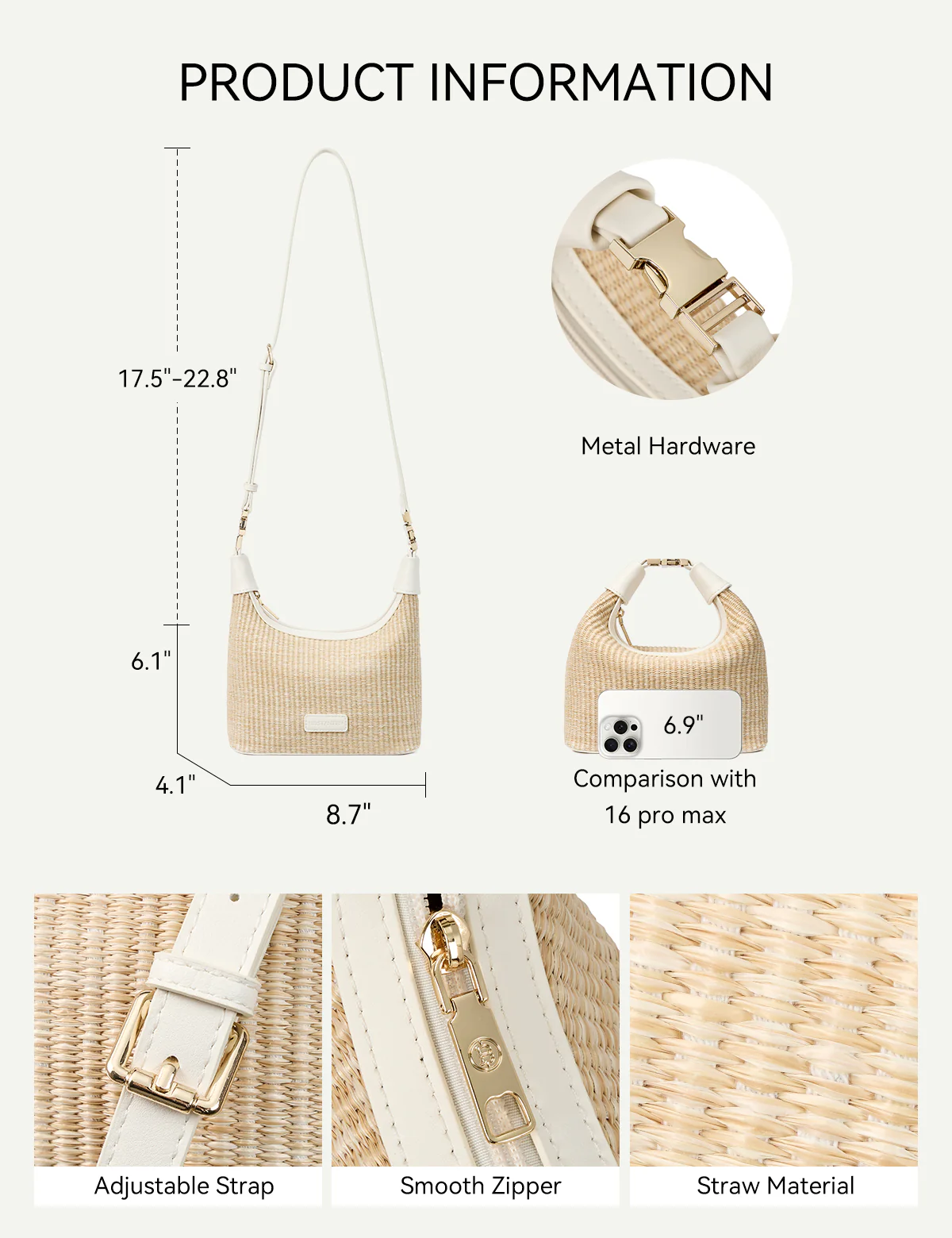Cruze Raffia Clutch & Crossbody Bag – Convertible DIY Belt - Image 18