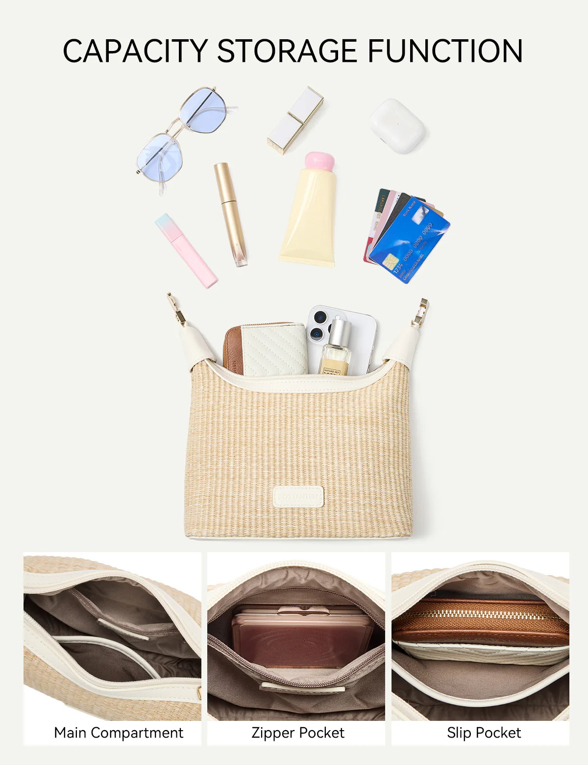 Cruze Raffia Clutch & Crossbody Bag – Convertible DIY Belt - Image 19