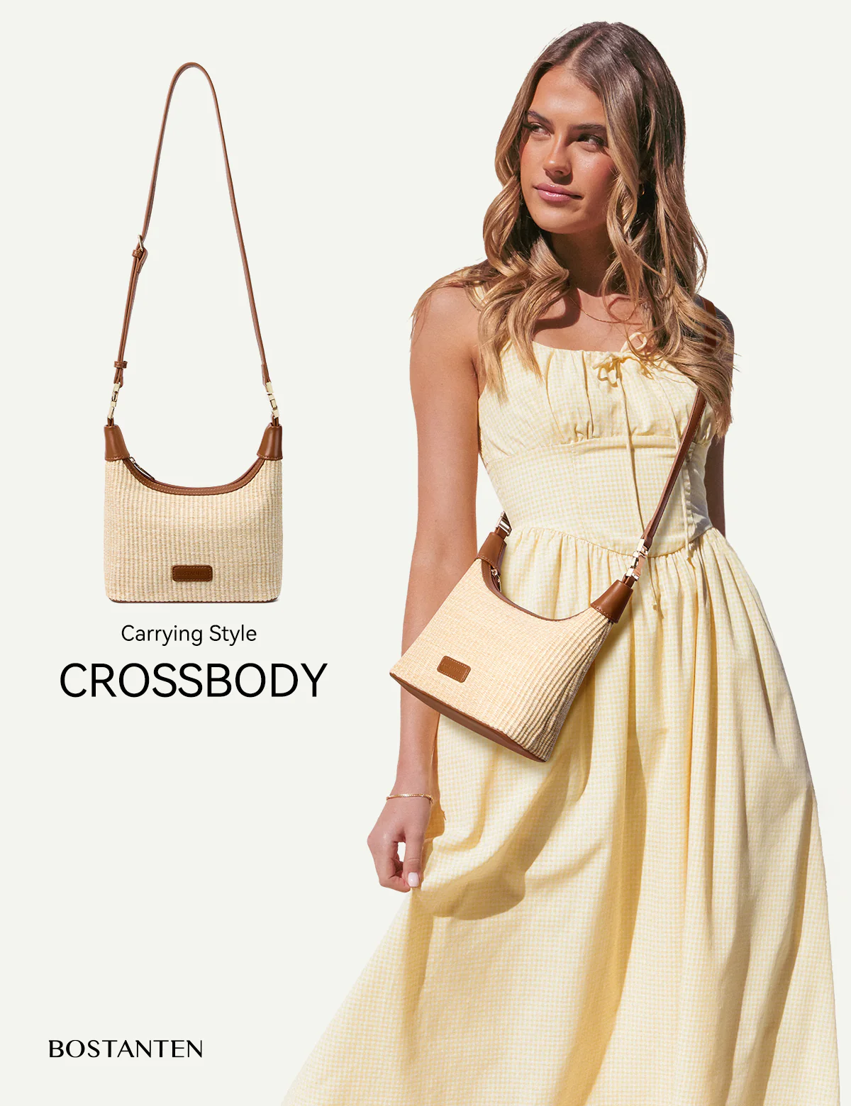 Cruze Raffia Clutch & Crossbody Bag – Convertible DIY Belt - Image 4