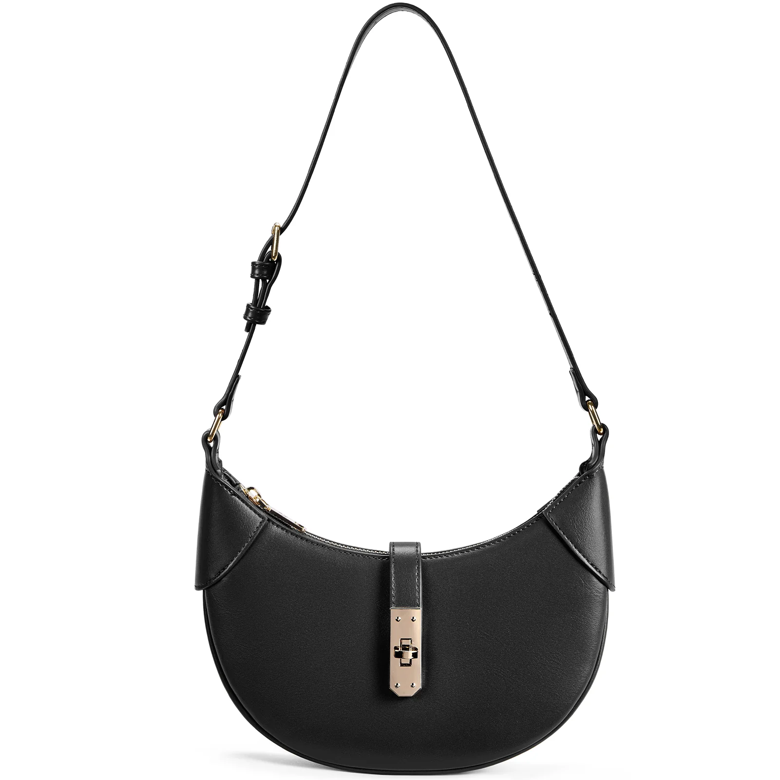 Kweli Crescent Designer Clasp Shoulder Bag - Image 17