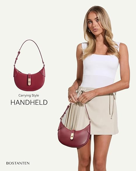 Kweli Crescent Designer Clasp Shoulder Bag - Image 3