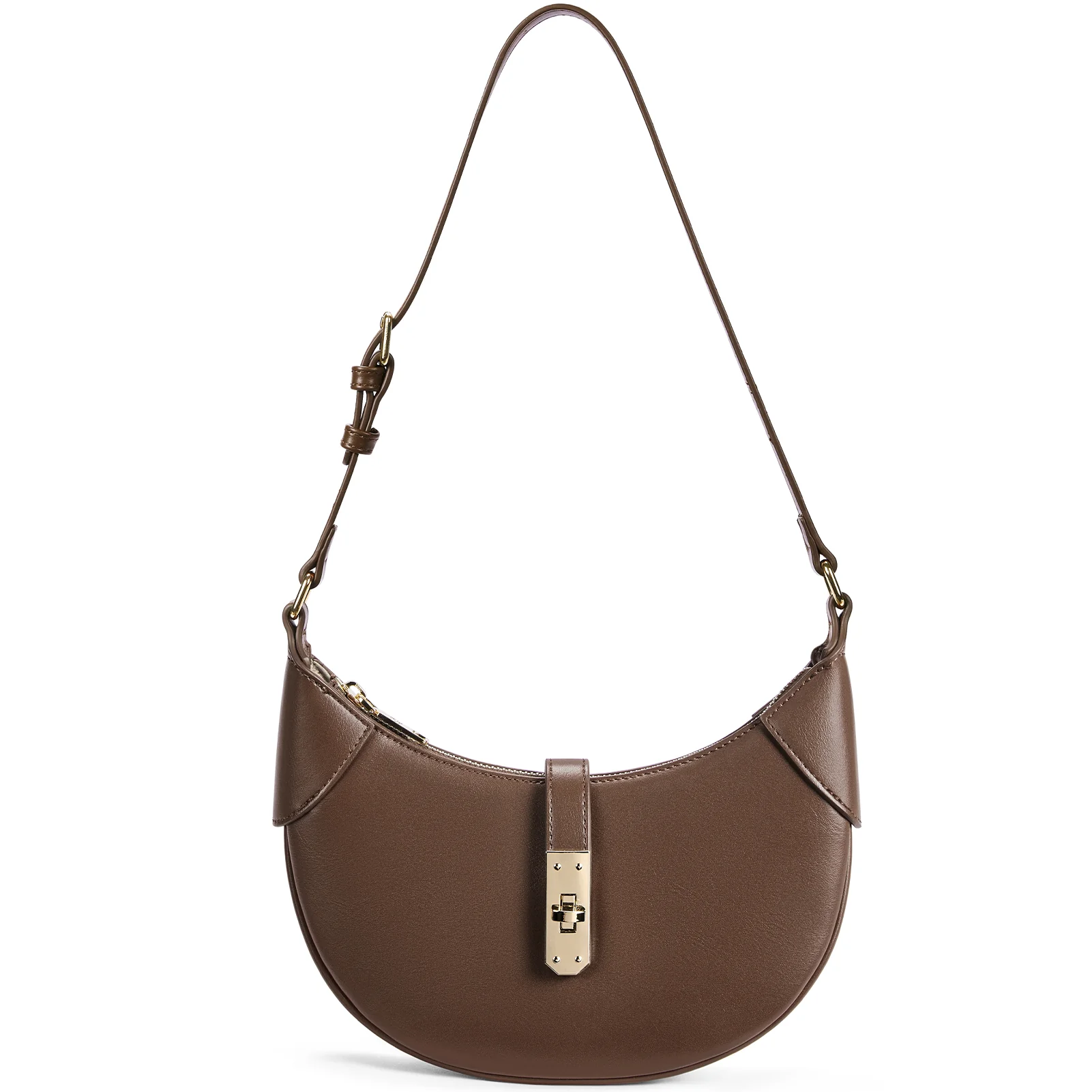Kweli Crescent Designer Clasp Shoulder Bag - Image 9