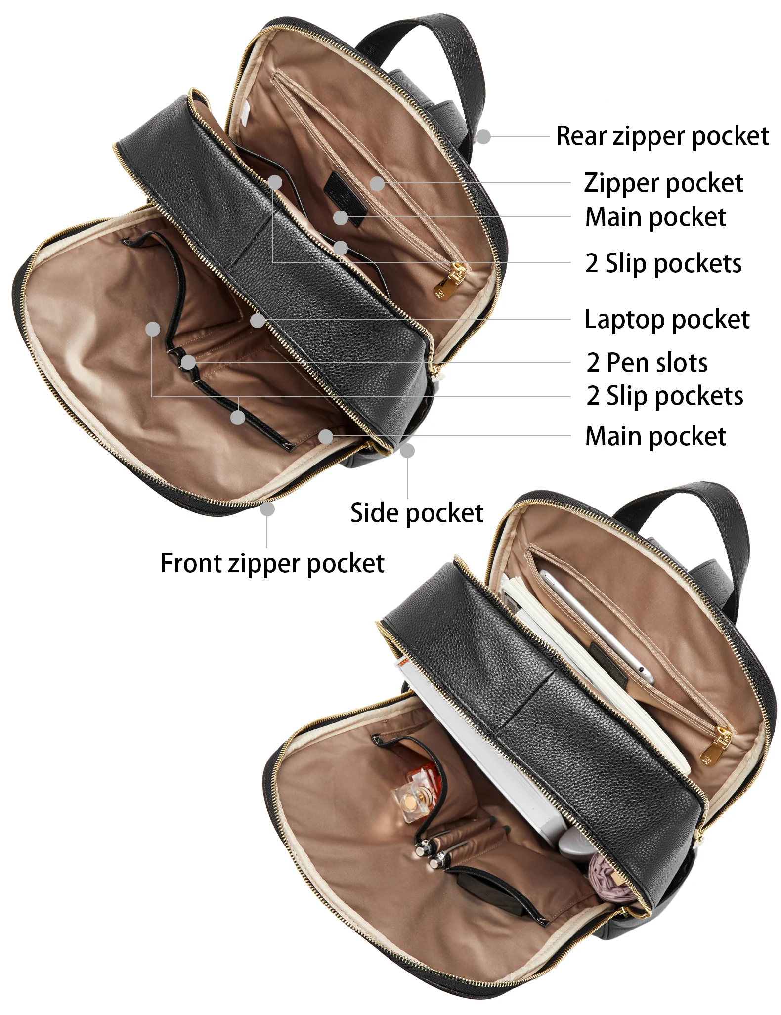 Laptop Backpack for Women - Premium Leather - Image 19