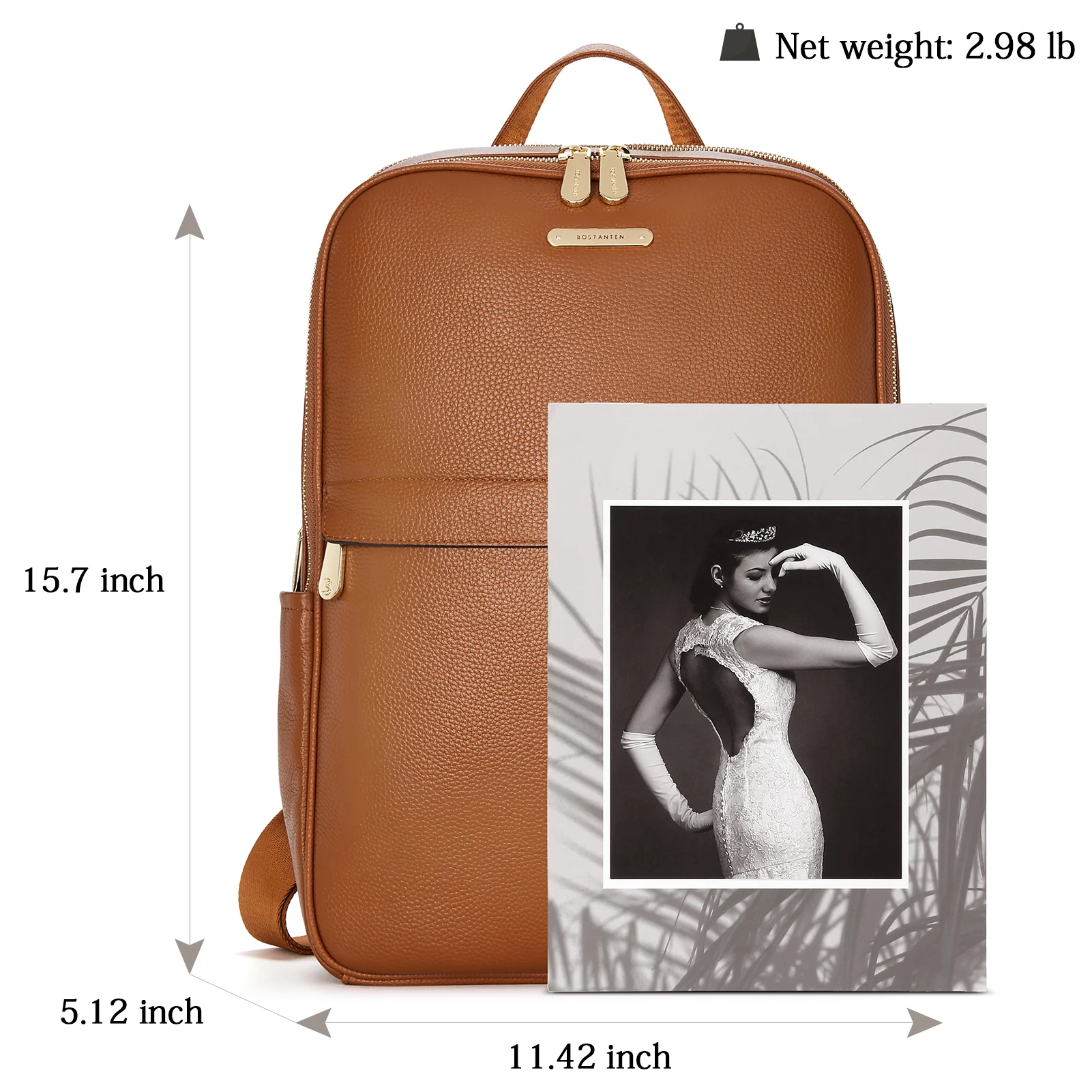 Laptop Backpack for Women - Premium Leather - Image 25