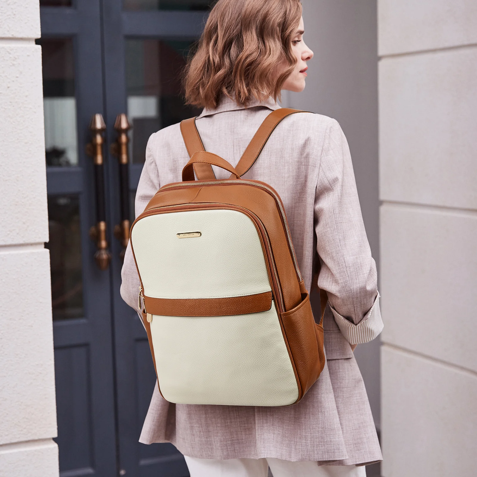 Laptop Backpack for Women - Premium Leather - Image 9