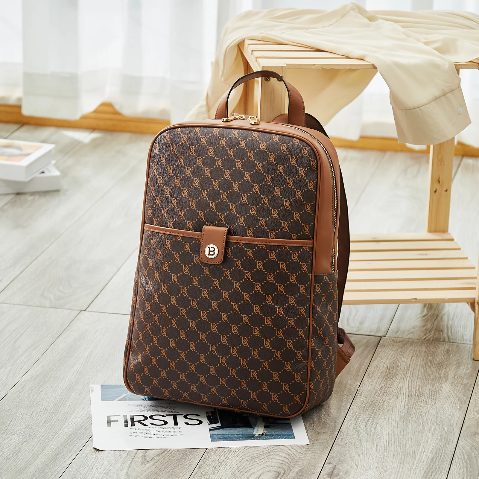Libe Leather Laptop Backpack for Women  For Travel - Image 13