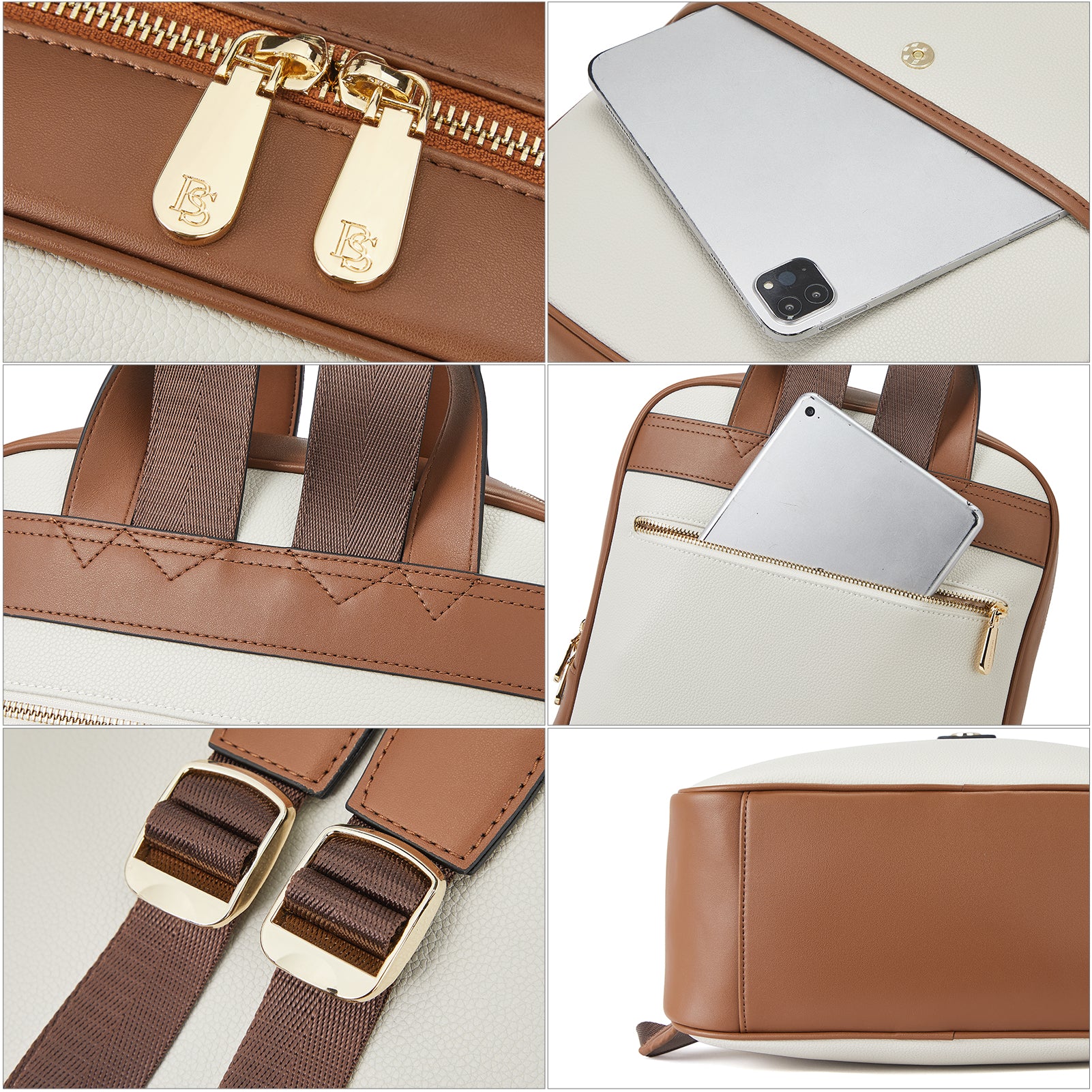 Libe Leather Laptop Backpack for Women  For Travel - Image 5