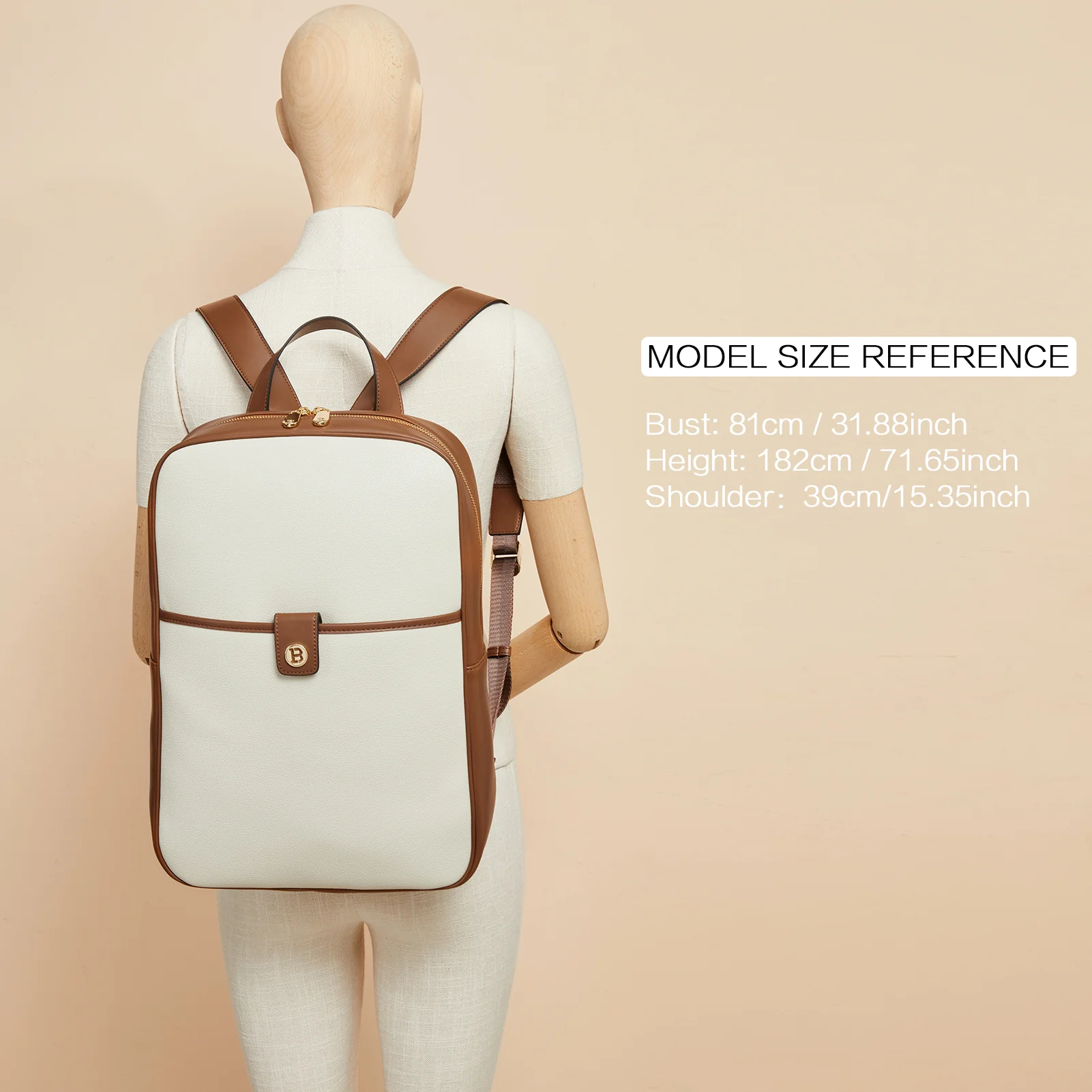 Libe Leather Laptop Backpack for Women  For Travel - Image 9