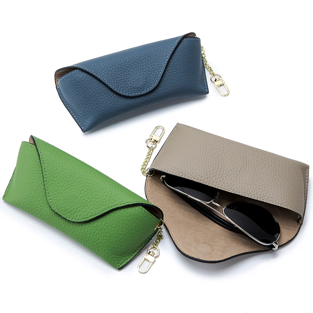 LuxeClip Genuine Leather Glasses Case - Sleek & Portable - Image 12