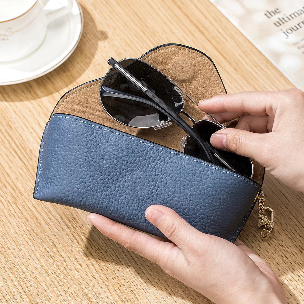 LuxeClip Genuine Leather Glasses Case - Sleek & Portable - Image 20