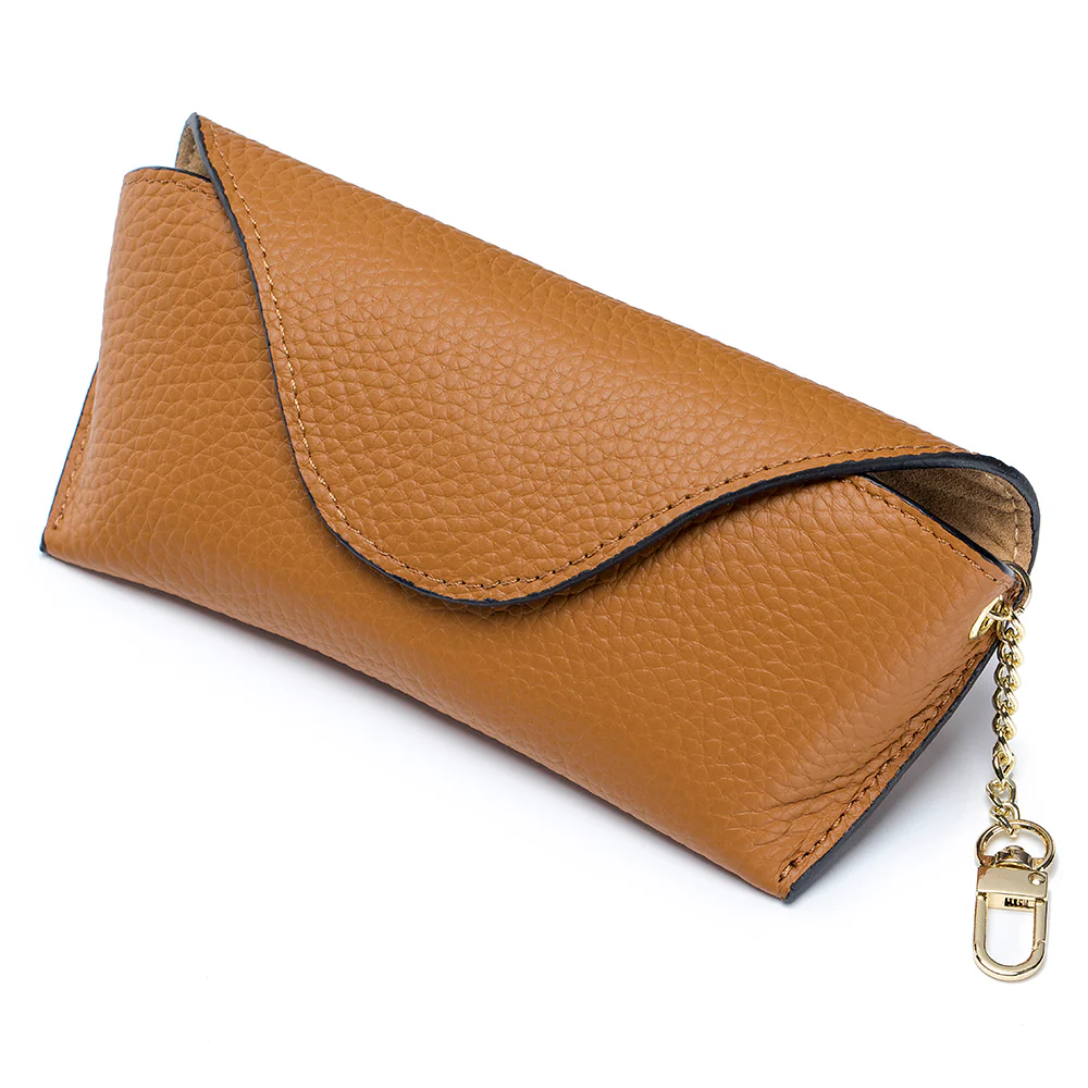 LuxeClip Genuine Leather Glasses Case - Sleek & Portable - Image 9
