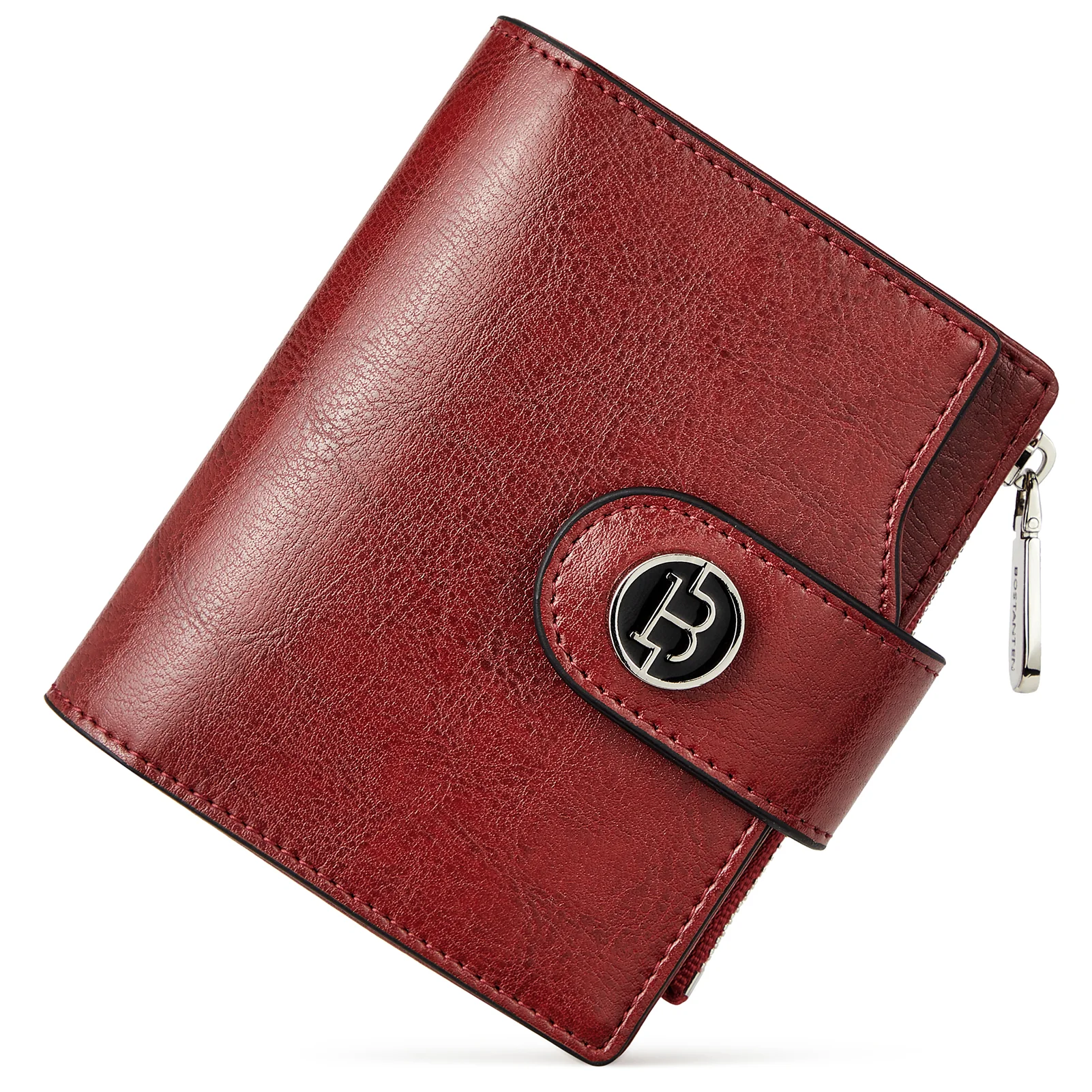 Luna Small RFID Blocking Bifold Zipper Pocket Wallet Card Case with ID Window - Image 28