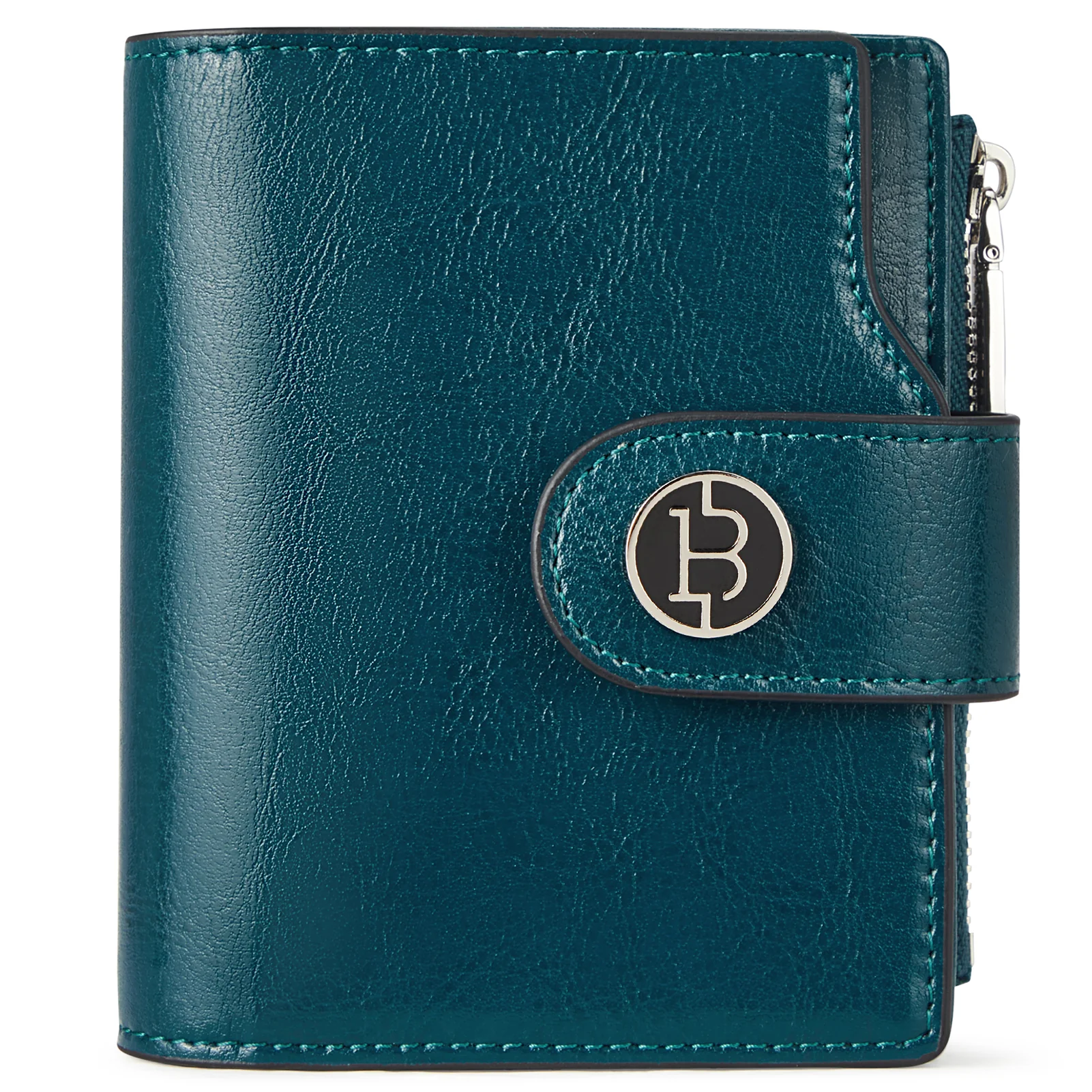 Luna Small RFID Blocking Bifold Zipper Pocket Wallet Card Case with ID Window - Image 29