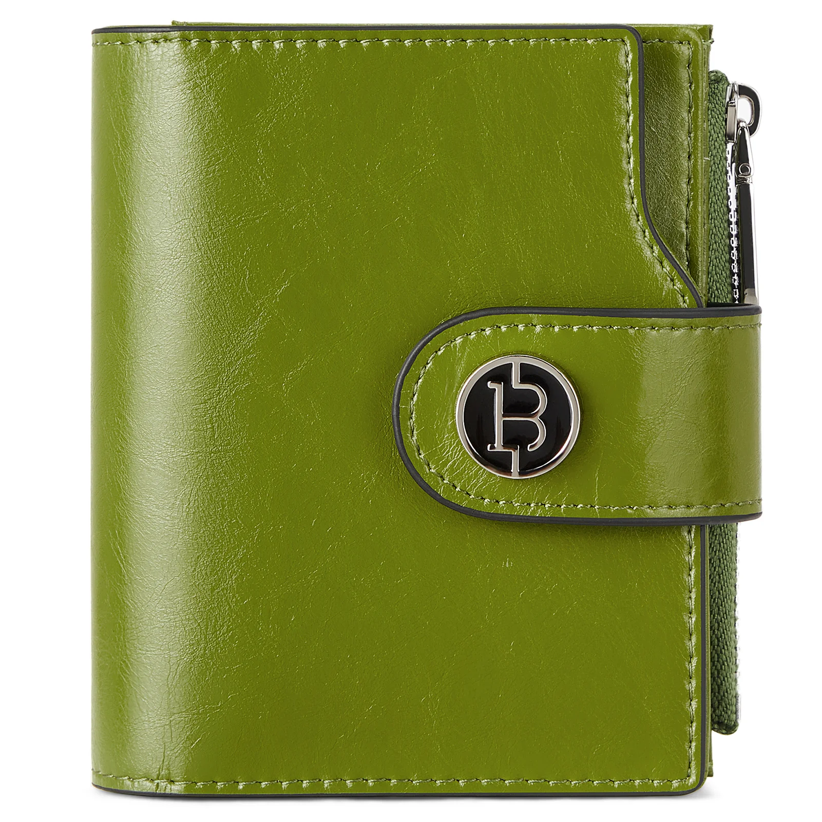 Luna Small RFID Blocking Bifold Zipper Pocket Wallet Card Case with ID Window - Image 36