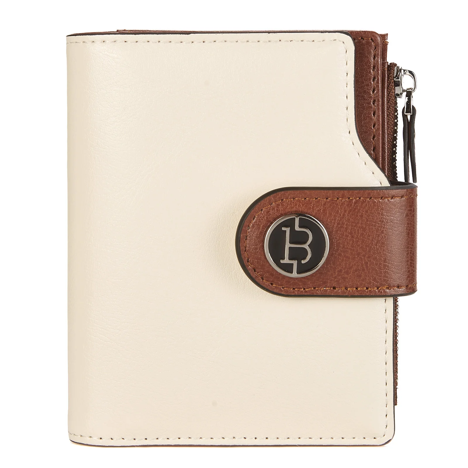 Luna Small RFID Blocking Bifold Zipper Pocket Wallet Card Case with ID Window - Image 8