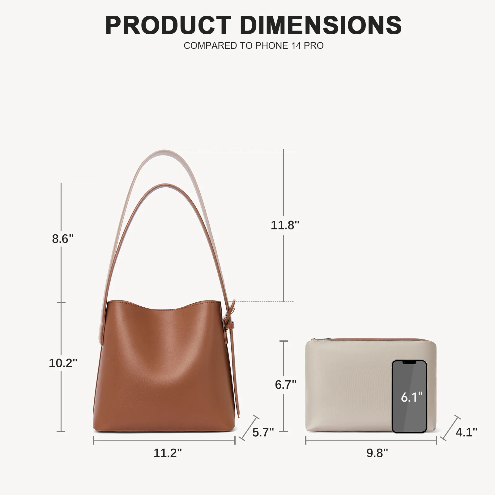 Lotty Soft Leather Chic Bucket Bag - Image 11