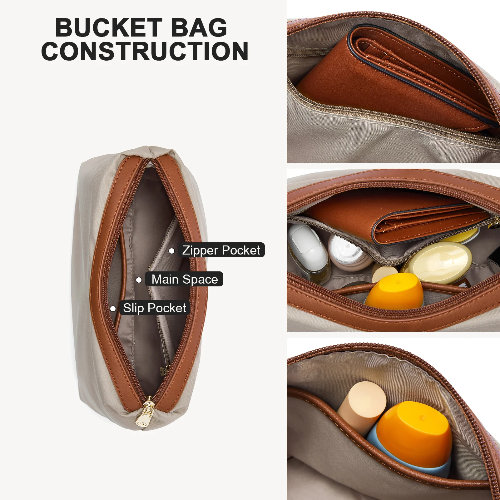 Lotty Soft Leather Chic Bucket Bag - Image 12
