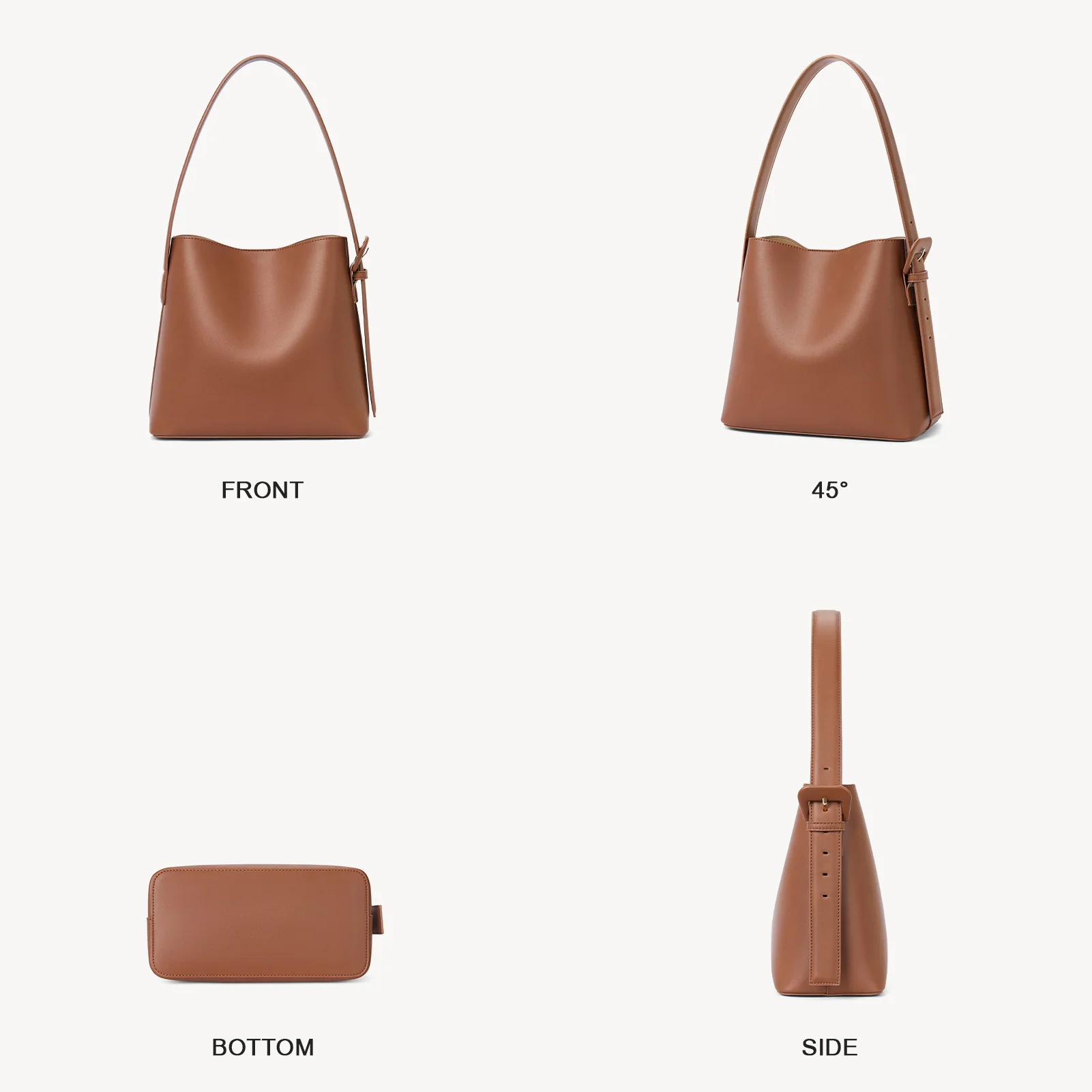 Lotty Soft Leather Chic Bucket Bag - Image 14