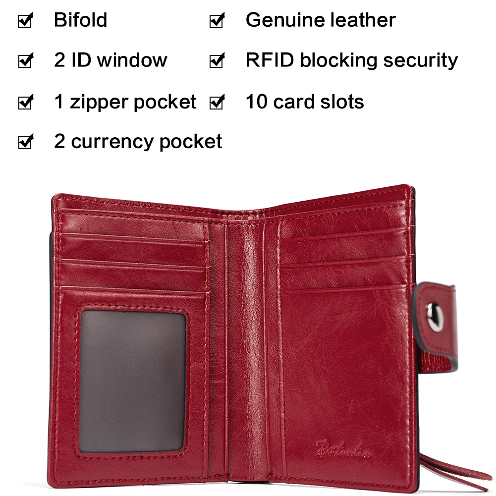 Lnna Hand Tooled Leather Wallet - Genuine Leather - Image 3