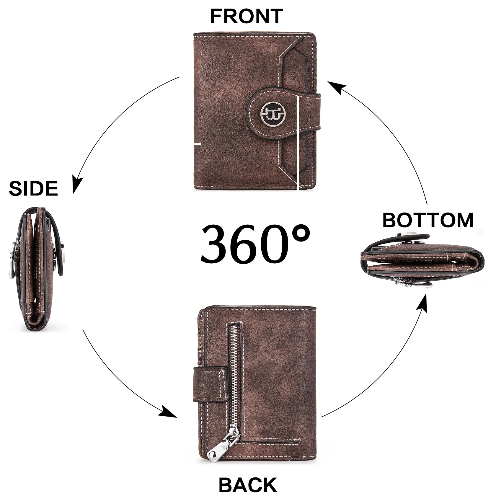 Lnna Hand Tooled Leather Wallet - Genuine Leather - Image 179