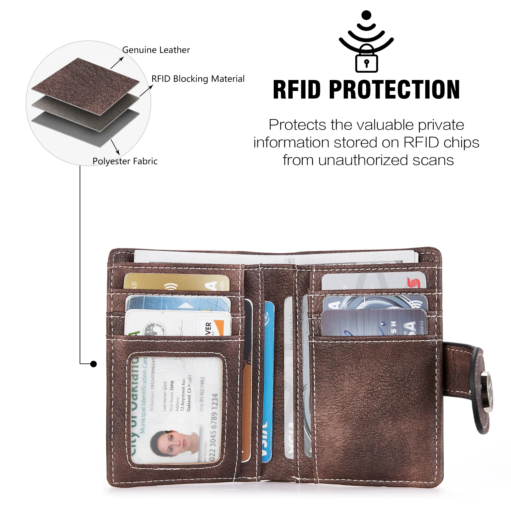 Lnna Hand Tooled Leather Wallet - Genuine Leather - Image 180