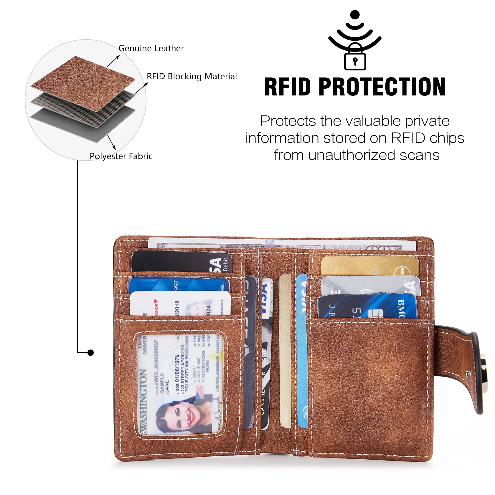 Lnna Hand Tooled Leather Wallet - Genuine Leather - Image 187