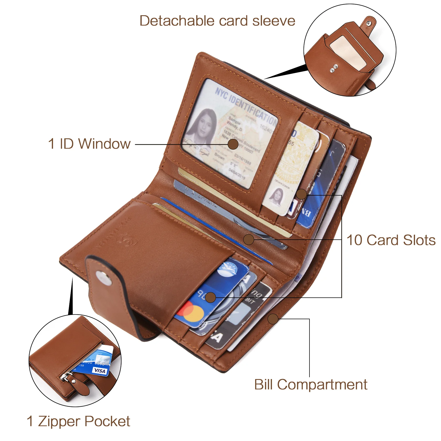 Lnna Hand Tooled Leather Wallet - Genuine Leather - Image 79