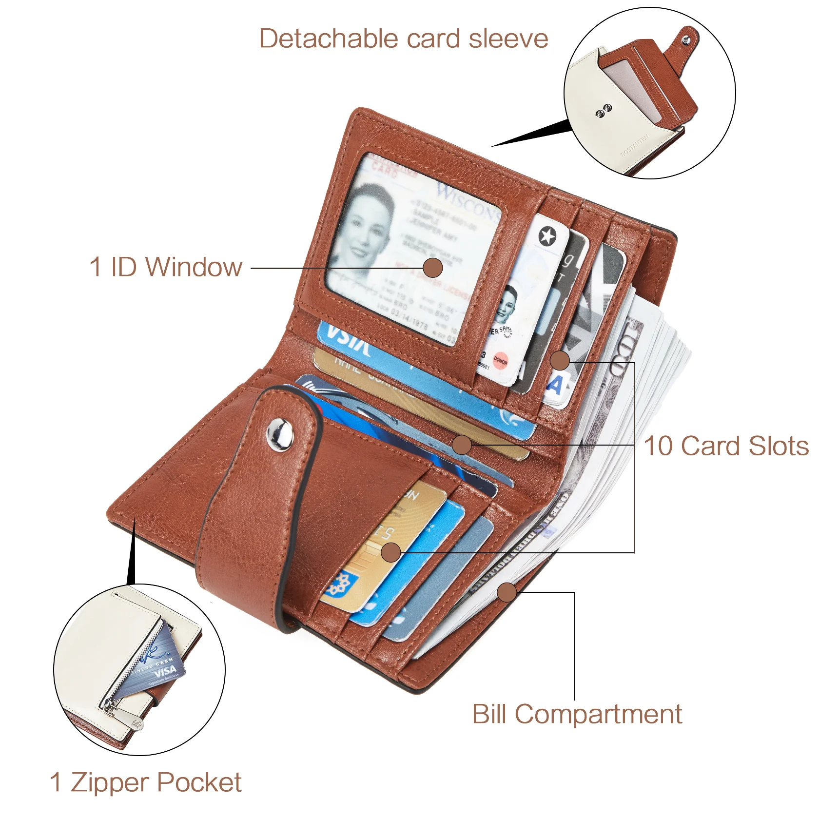 Lnna Hand Tooled Leather Wallet - Genuine Leather - Image 67