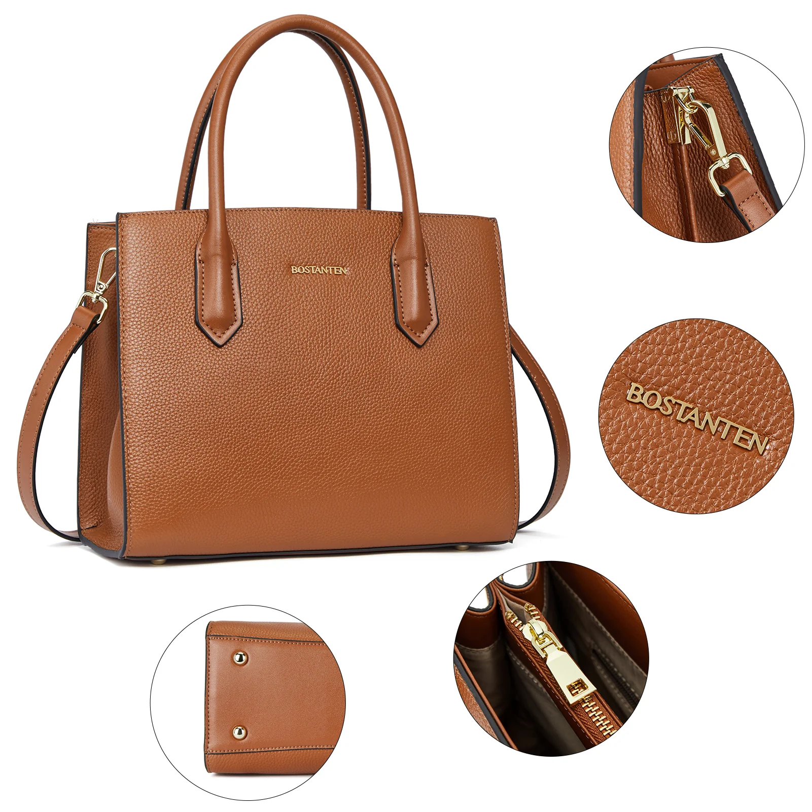 Machk Genuine Leather Tote Bag  — Handle Shoulder - Image 15