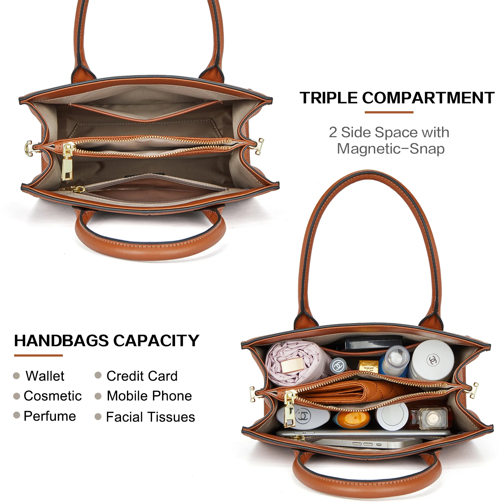 Machk Genuine Leather Tote Bag  — Handle Shoulder - Image 16