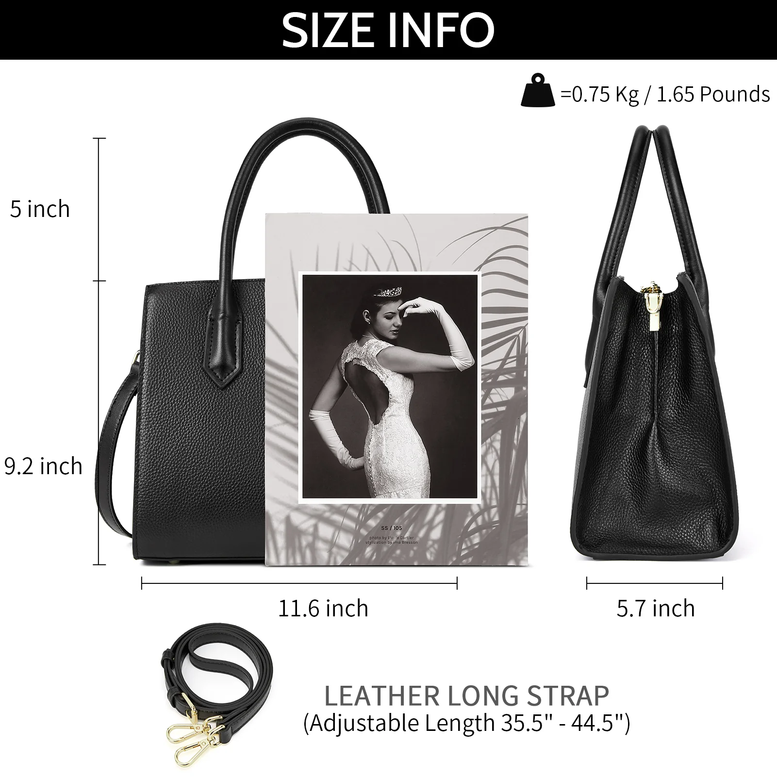 Machk Genuine Leather Tote Bag  — Handle Shoulder - Image 7