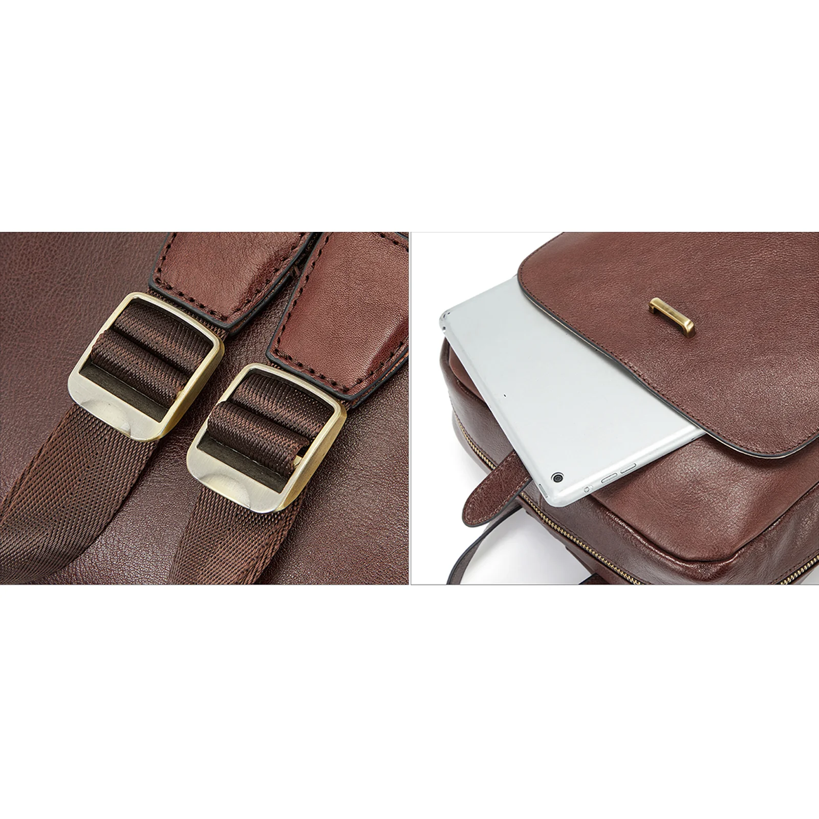 Minoru Women's Leather Business Laptop Backpack —— Full Grain - Image 6