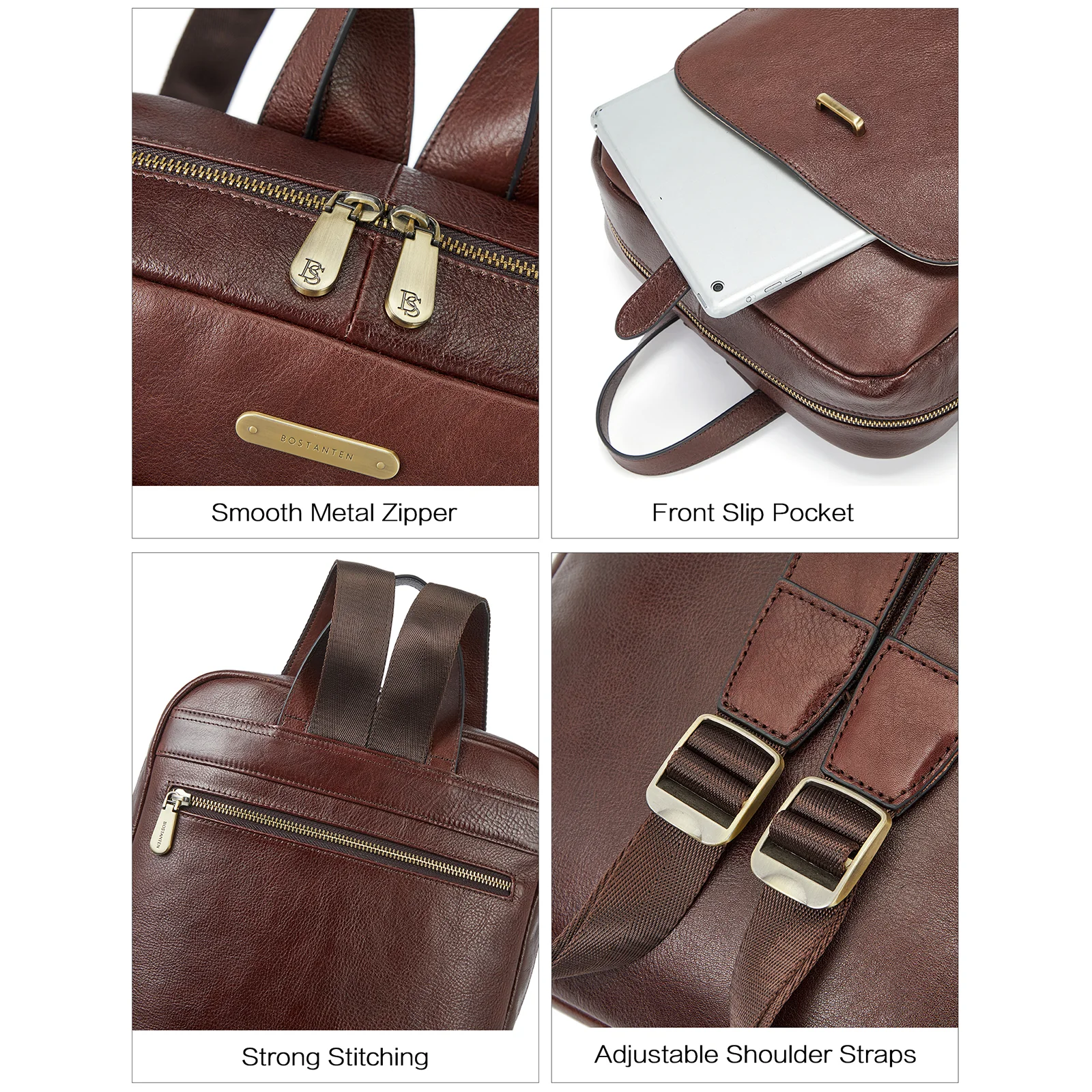 Minoru Women's Leather Business Laptop Backpack —— Full Grain - Image 7