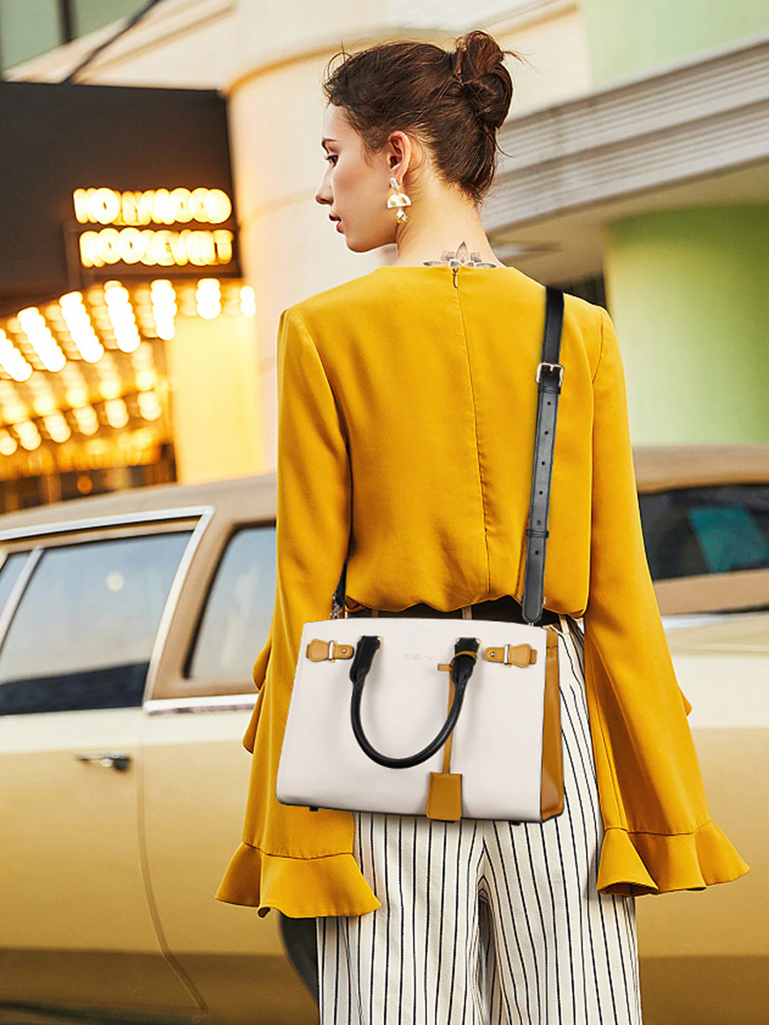 Mizuki Medium Leather Tote 13'' - Image 16