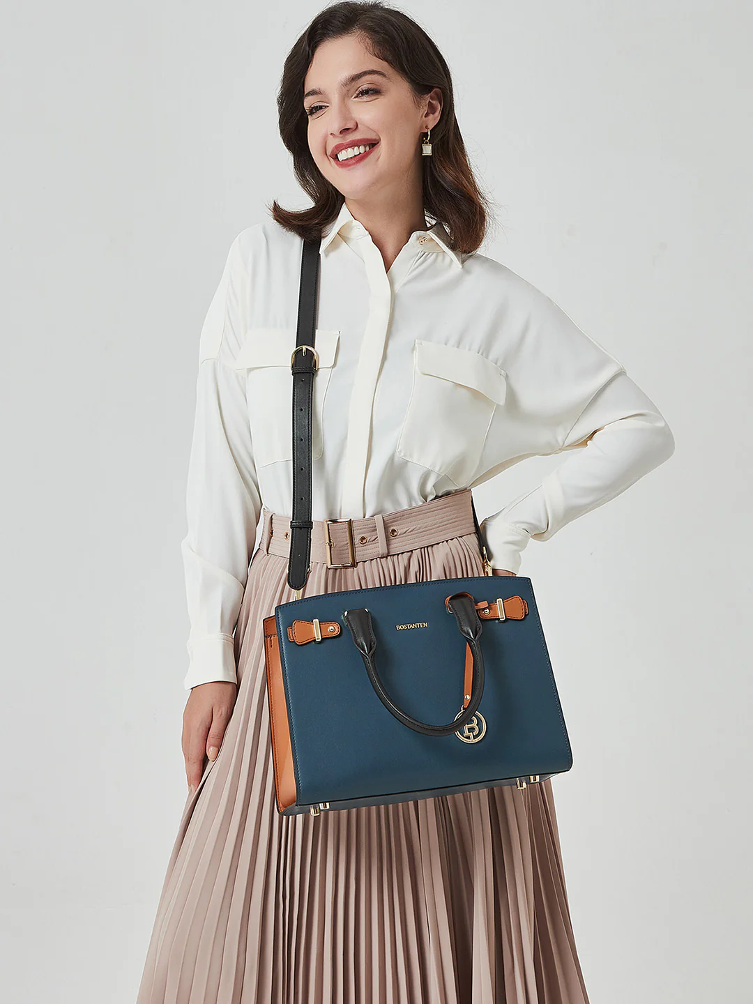 Mizuki Medium Leather Tote 13'' - Image 7