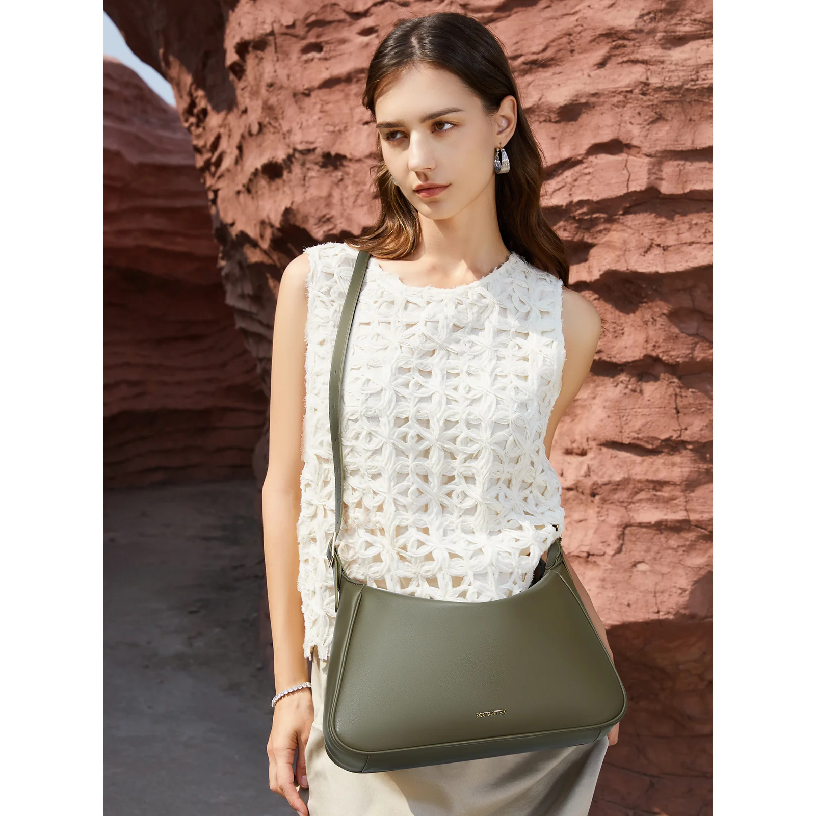 MORAVA Trendy Vegan Leather Hobo Bags - Image 26
