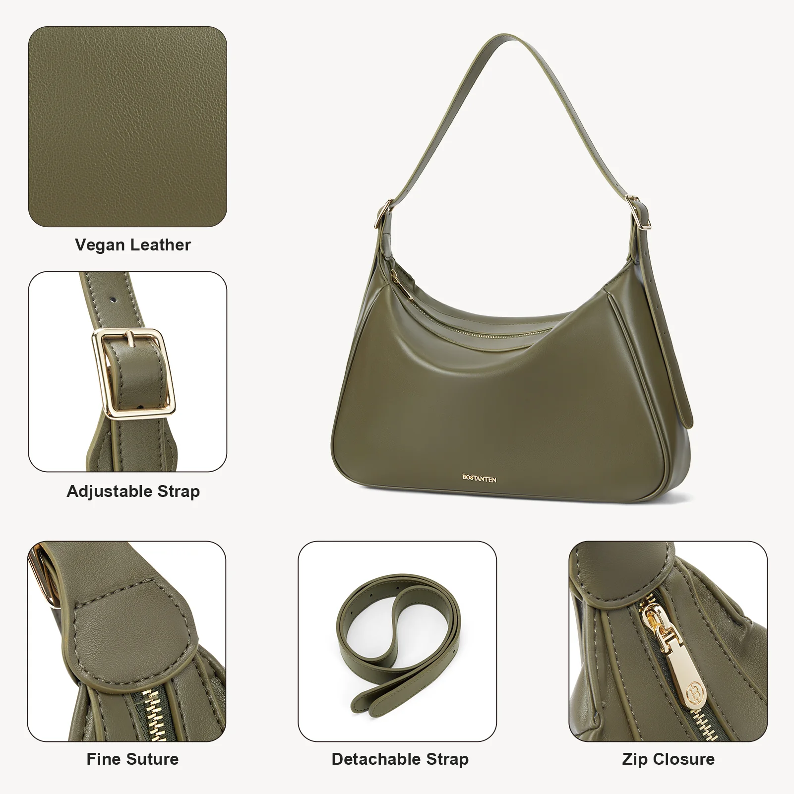 MORAVA Trendy Vegan Leather Hobo Bags - Image 31