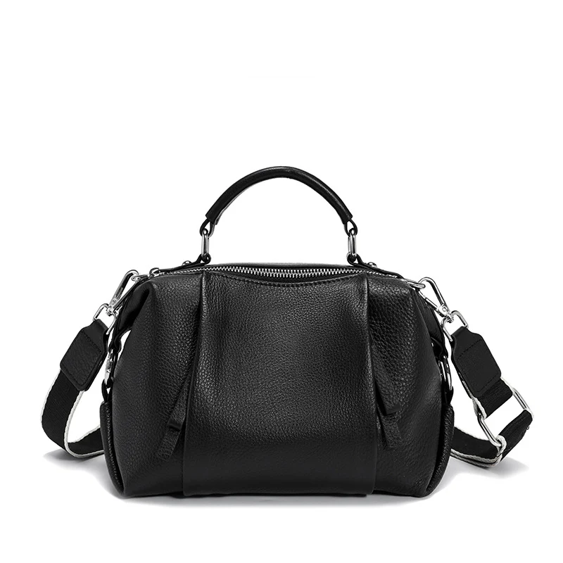 Nevin Genuine Leather Relaxed Boston Handbag - Image 10