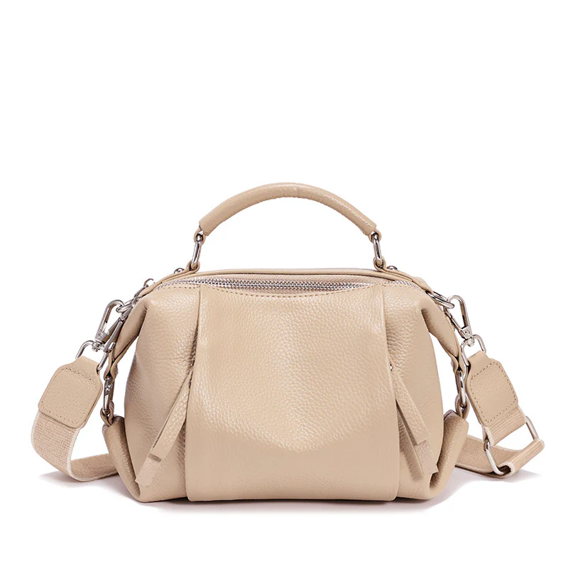Nevin Genuine Leather Relaxed Boston Handbag - Image 12