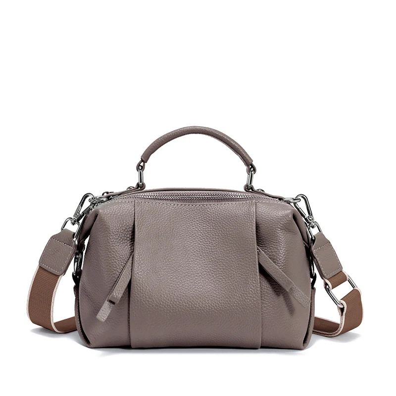Nevin Genuine Leather Relaxed Boston Handbag - Image 13