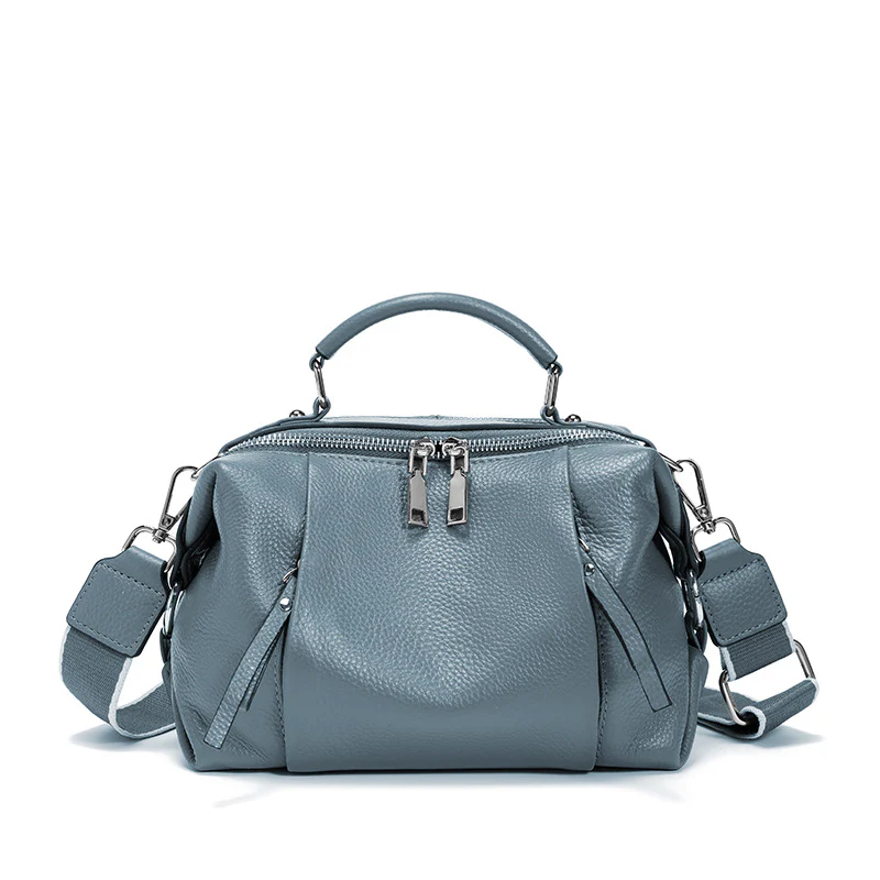 Nevin Genuine Leather Relaxed Boston Handbag - Image 14