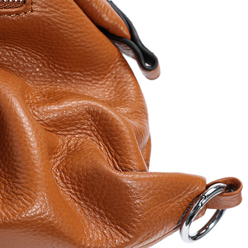 Nevin Genuine Leather Relaxed Boston Handbag - Image 7