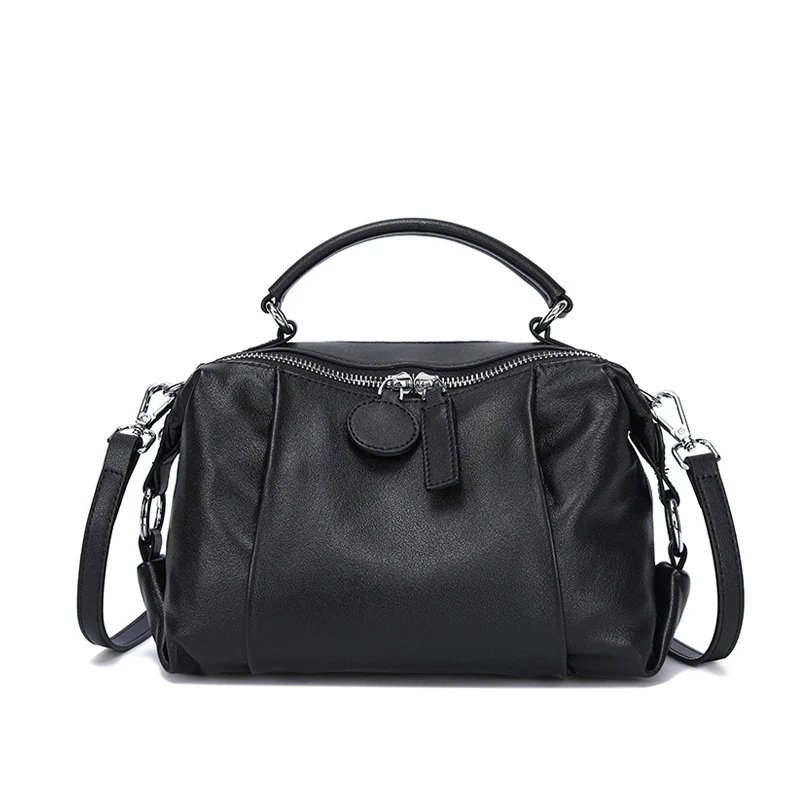 Nevin Full Grain Leather Boston Handbag 9'' - Image 10