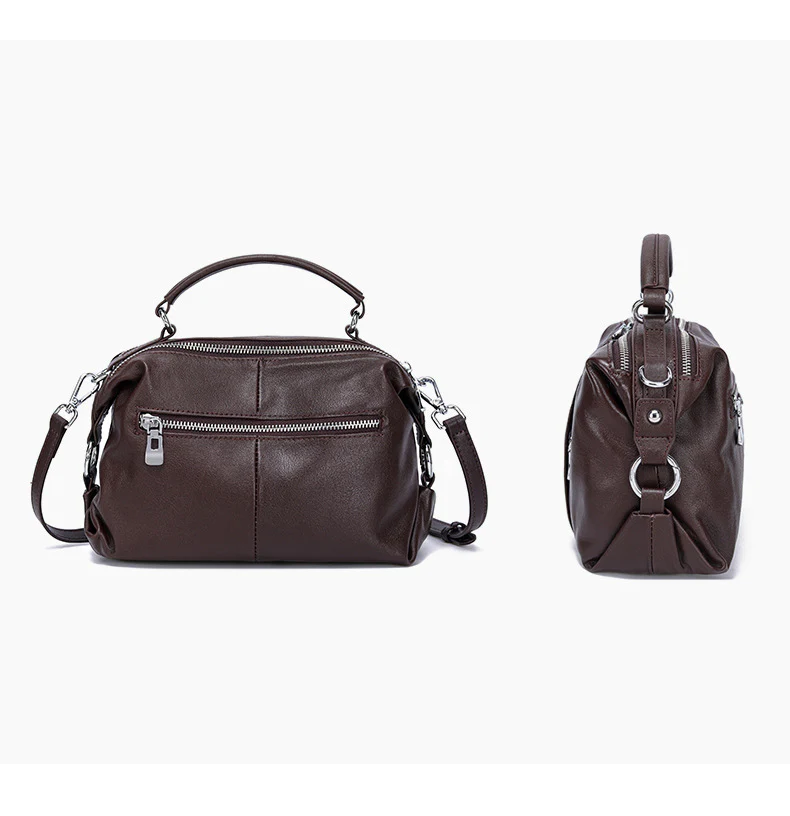 Nevin Full Grain Leather Boston Handbag 9'' - Image 7