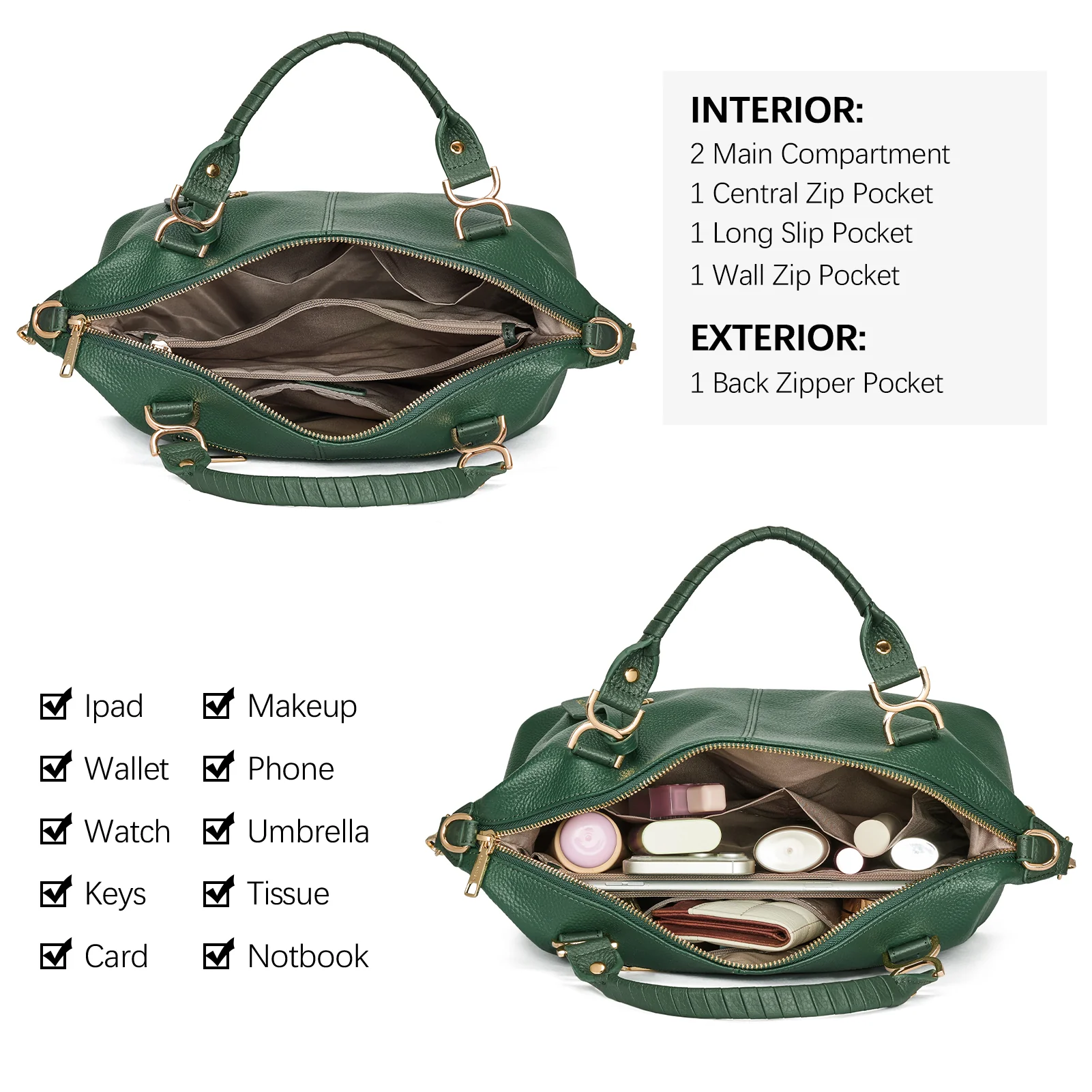 Nevin Genuine Leather Boston Handbag - Image 24